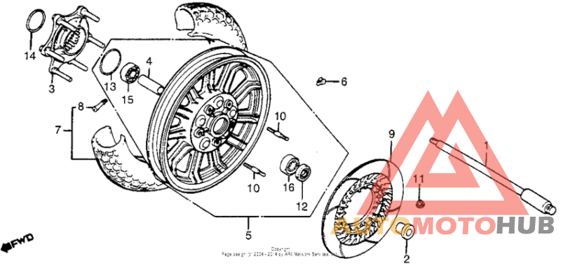 Переднее колесо