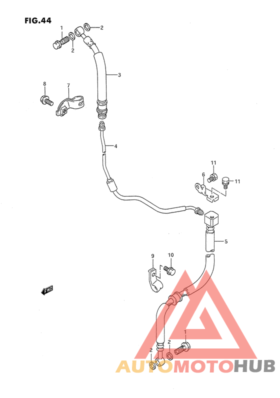 Передние тормозные трубки