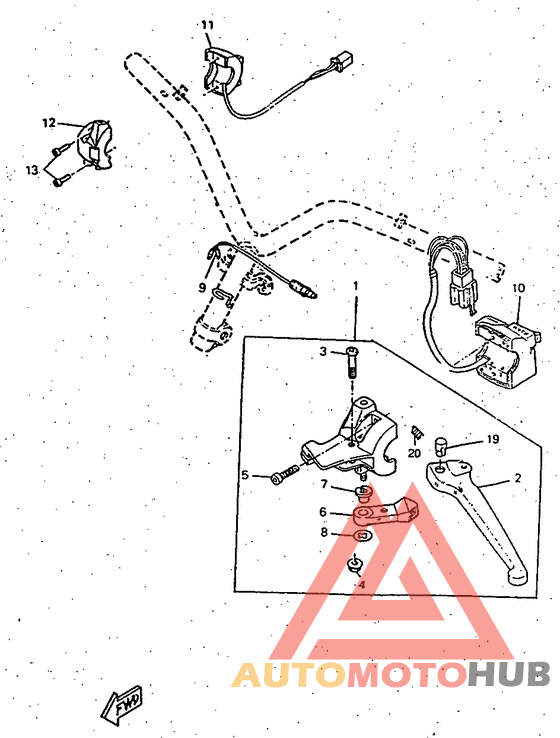 Handle switch. lever