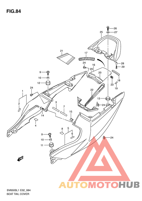 Обтекатель сидения