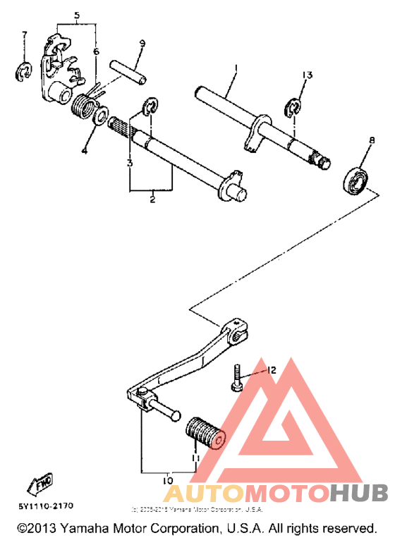 Shift shaft pedal