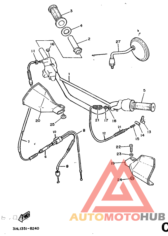 Steering handle. cable