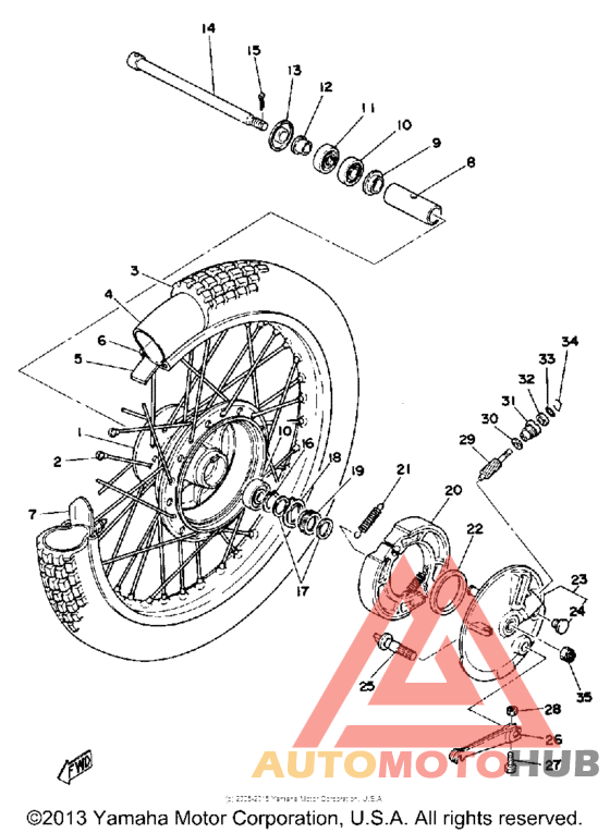 Переднее колесо