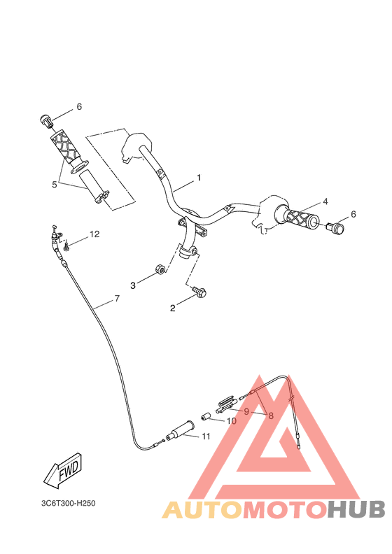 Steering handle & cable