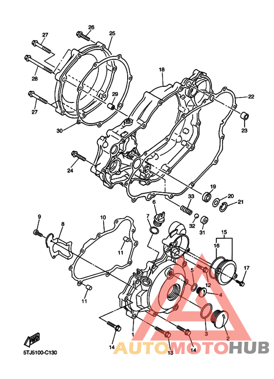 Crankcase cover ass`y  (v