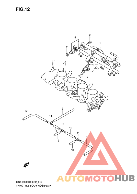 Throttle body hose/joint