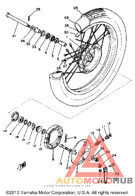 Переднее колесо