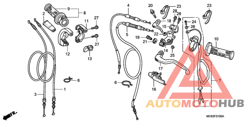 Handle lever/switch/cable