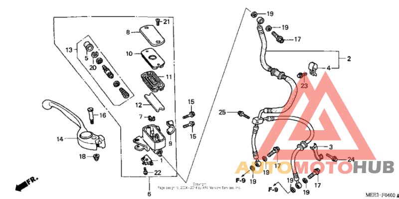 Front brake master cylinder ('03-'04)