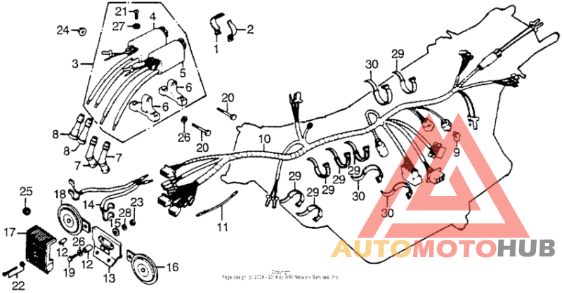 Wire harness + horn