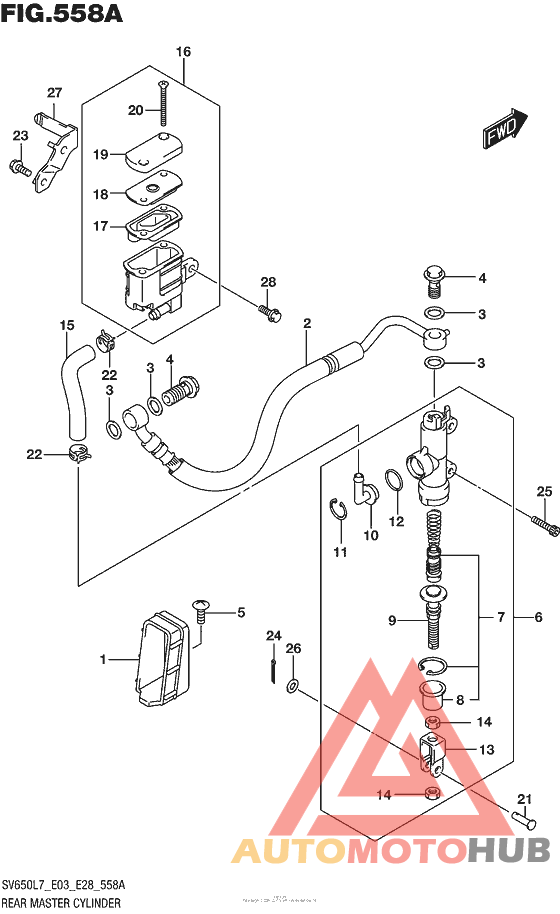 Rear Master Cylinder (Sv650L7 E03)