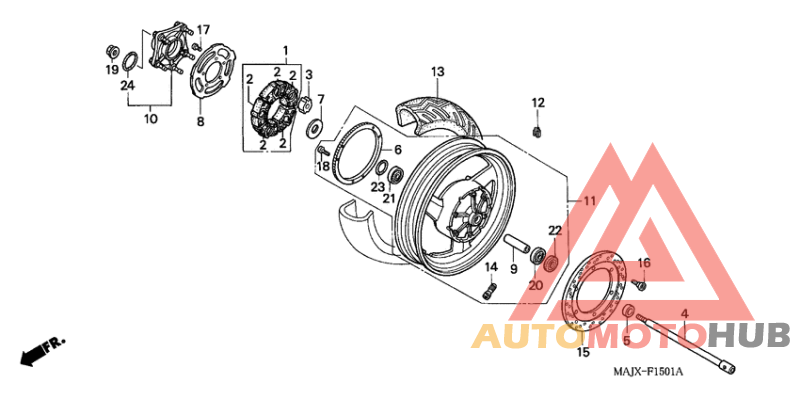 Rear wheel complete assy