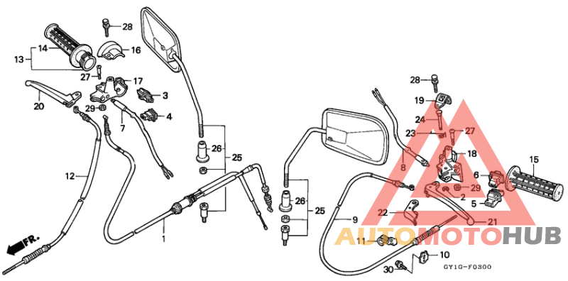 Handle lever/switch/cable