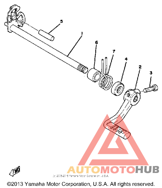 Shift shaft pedal