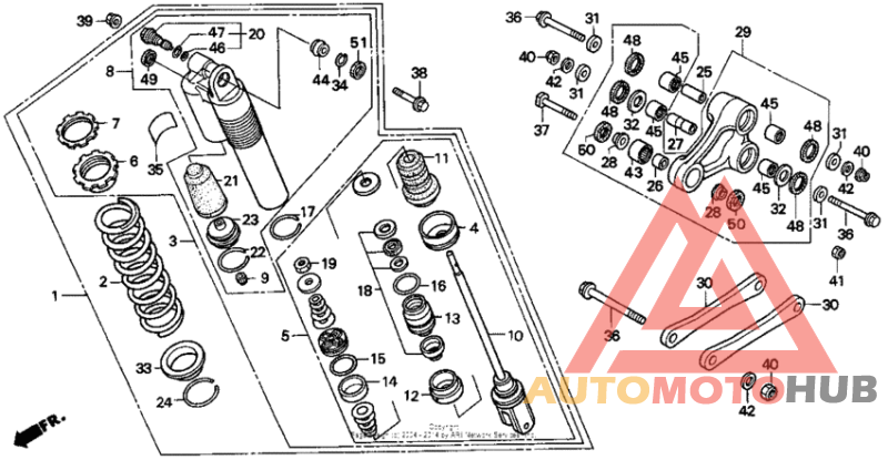 Rear shock absorber 97
