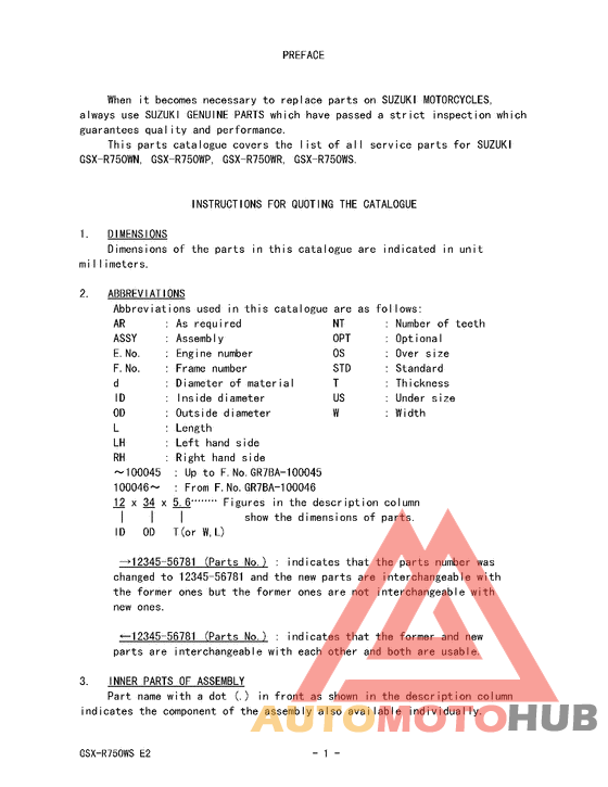 Catalog preface