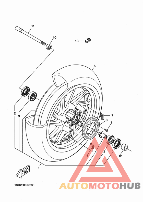 Переднее колесо