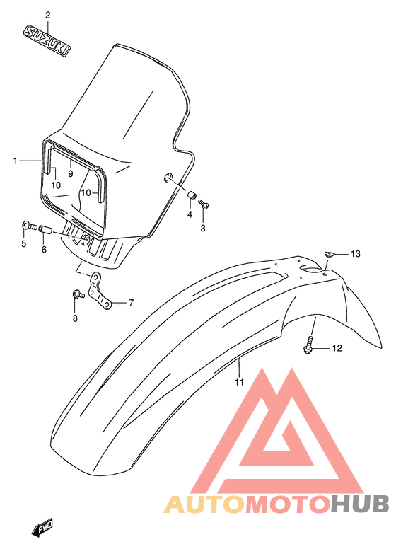 Headlamp cover  front fender
