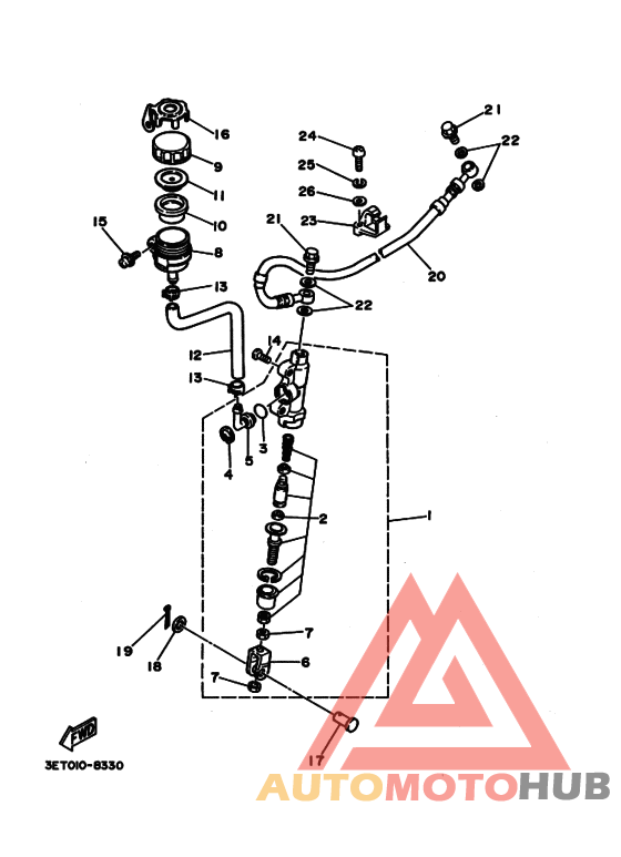 Задний тормозной цилиндр