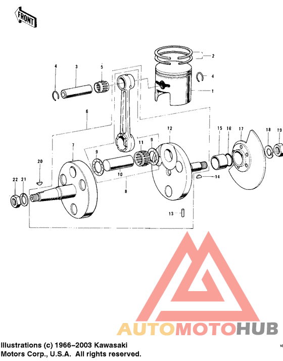 Crankshaft/piston/rotary valve
