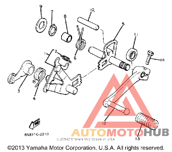 Shift shaft pedal