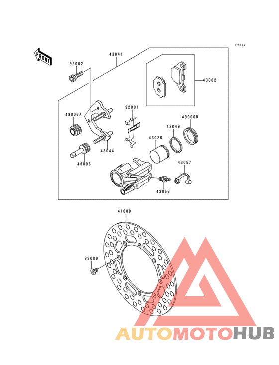 Front caliper(kdx200-e4)