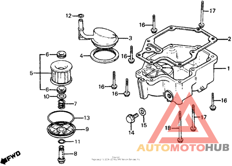 Oil pan + oil filter
