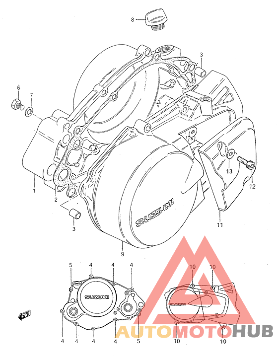 Crankcase cover ass`y  (v