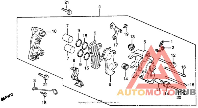 Front brake caliper 81