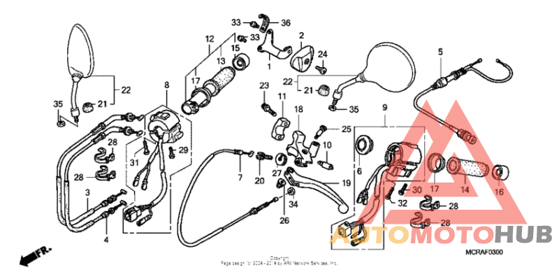 Switch + cable + lever