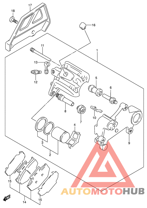 Задний суппорт