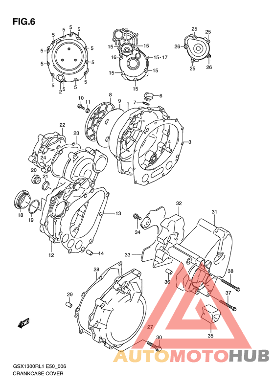 Crankcase cover ass`y  (v