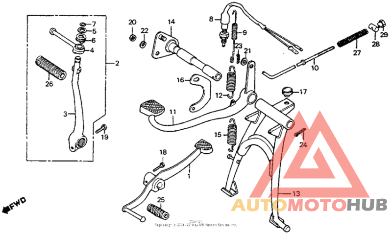 Main stand + brake pedal