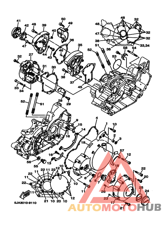 Crankcase cover ass`y  (v