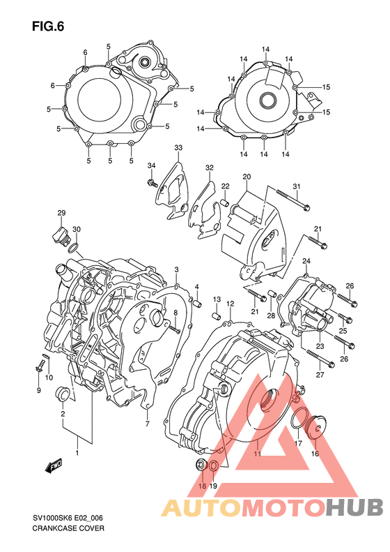 Crankcase cover ass`y  (v
