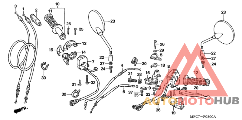 Handle lever/switch/cable