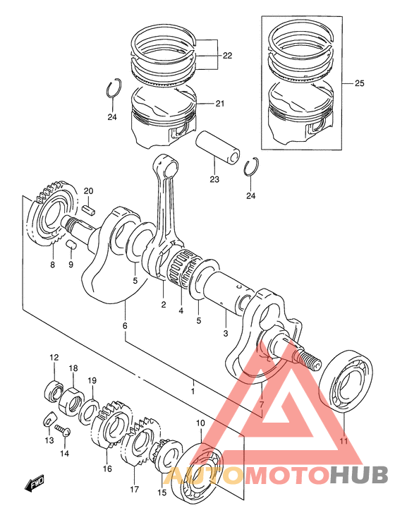Вал коленчатый
