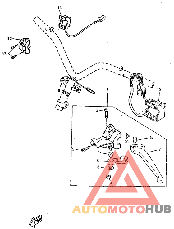 Handle switch. lever