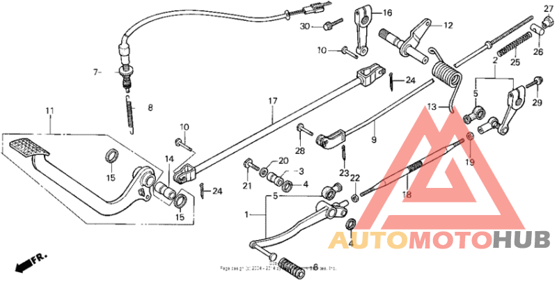 Vt1100c pedal 95-96