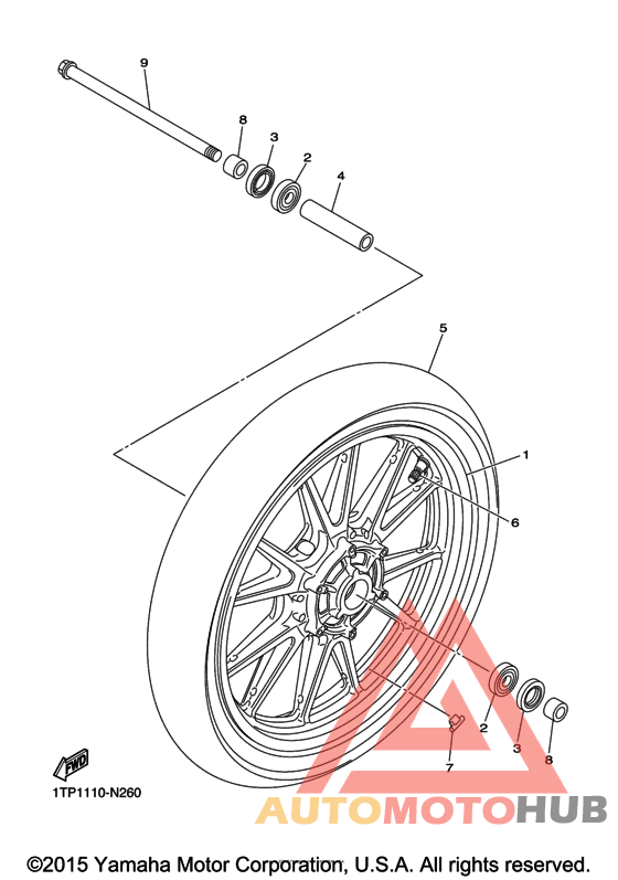 Переднее колесо