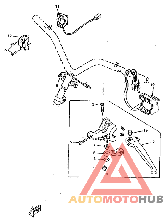 Handle switch. lever