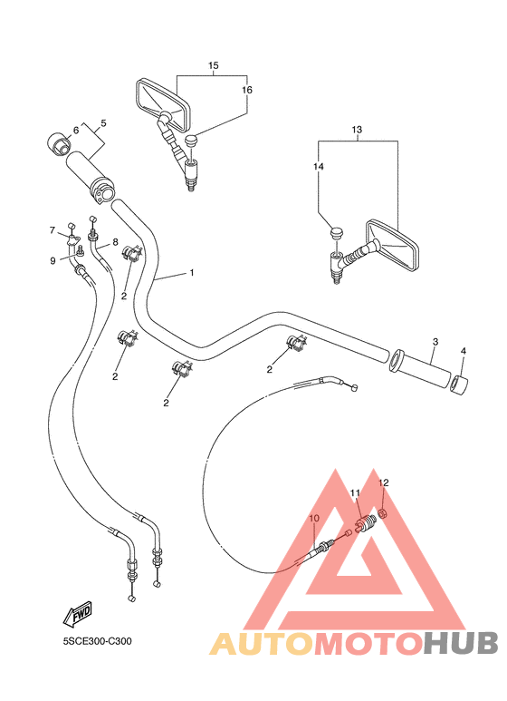 Steering handle & cable