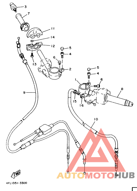 Steering handle. cable