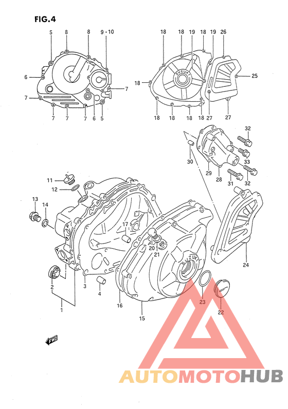 Crankcase cover ass`y  (v
