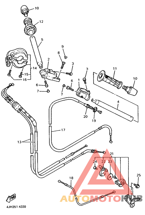 Steering handle. cable