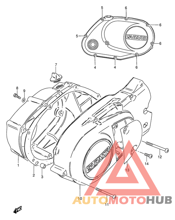 Crankcase cover ass`y  (v