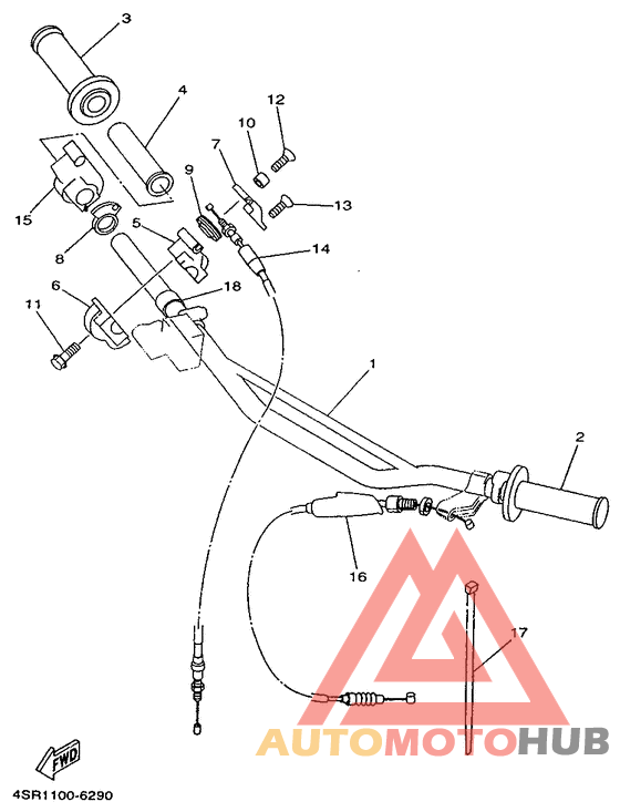 Steering handle. cable