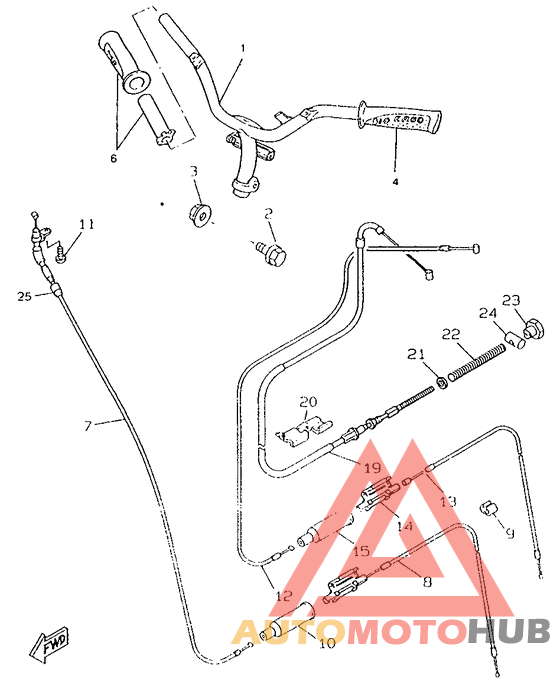 Steering handle. cable