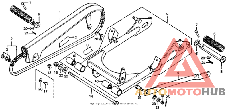 Swingarm + chain case