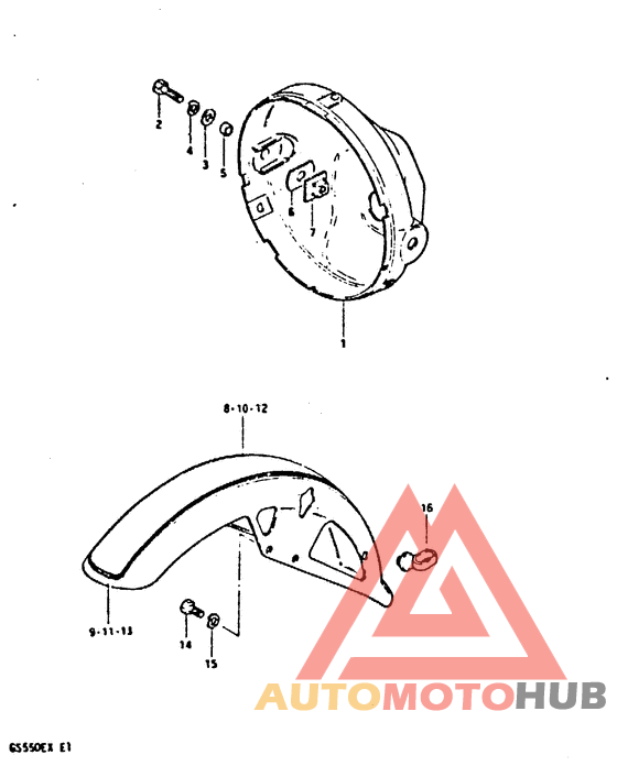 Headlamp housing - front fender
